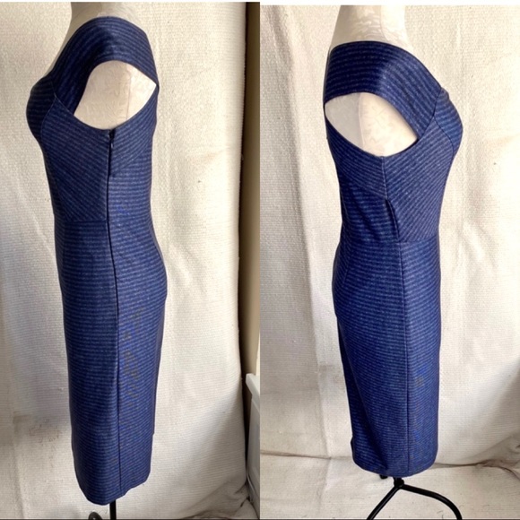 Antonio Melani New Sexy Striped Bodycon Midi Dress - Picture 3 of 8